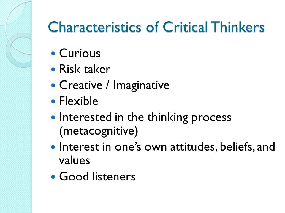 What are the characteristics of a problem in critical thinking